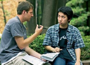 Two men having a conversation