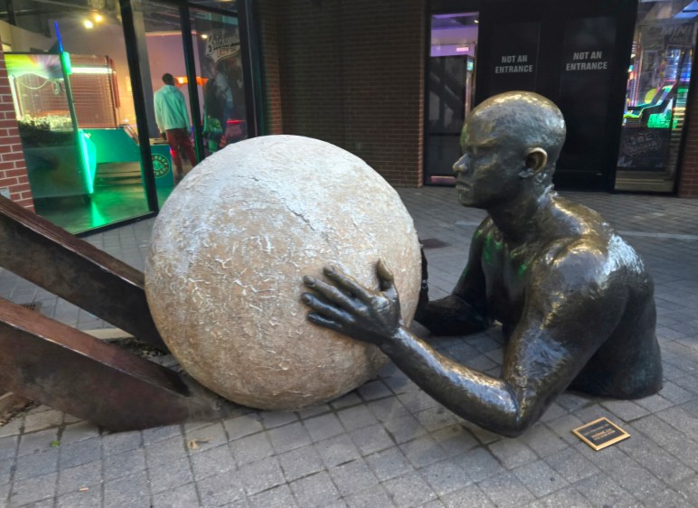 Ball up a hill